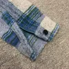 Mens Plaid Jacket Coat Button Down T Shirts Tjocka lager Mäns Mode Höst Vinter Varma Casual Outwear Topps