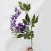 Flores decorativas grinaldas 1 pc artificial glicínia violeta flor flores de ervilha decoração de decoração de casamento decoração de casamento falso