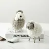 Christmas Tree Decorative Home Decoration Felt Sheep Miniature Decoration Xmas Figurines Holiday Party Supplies Accessories 210607