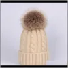 Caps Accessori Baby Maternity Drop Delivery 2021 Baby Solid Knitted 10 Girls Boys Crochet Knitting Wool Bobble Winter Toddler Kids Fashion