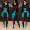 Femmes Survêtements Wto Piece Set Designer Slim Sexy Joggers Costumes Paneled Contrast Stitching Outfits Hip Tight The New Listing Sportwear