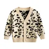 Baby Boys Leopard Wzór sweter zimowy maluch świąteczne bawełniane bawełniane bawełniane ubrania dzieci dzieci 2104197524137