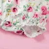 Arrival Summer 2pcs baby girl sling Pretty Flower Rompers Baby Gilr Clothing 210528