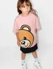 Bonne qualité été bébé garçons filles marque T-shirts enfants dessin animé ours chemise à manches courtes coton enfants hauts T-shirts