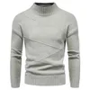 Half High Collar Men's Sweaters Autumn Winter Warm Knitted Sweater Men Solid Long Sleeve Male Pullover Ribbed Hem Casual Coats 210524