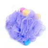 Depurador colorido de la bola de la ducha del puf de la esponja del baño de la malla pequeña de 30 gramos para los niños