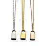 قلادة قفل عالي الجودة من التيتانيوم قلادة 3 ألوان الذهب مطلي بالشعار الكلاسيكي المطبوع للنساء مصمم مجوهرات سيدة par9841672
