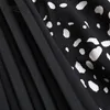 ターンダウンカラーハーフボタンシャツドレスベルト夏半袖OLカジュアル女性のコントラスト印刷Aライン210510