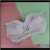 Femmes Vêtements Drop Livraison 2021 Trufeeling Fermeture avant Floral Lace Bras BH 3644 C Demi Cup Balconnet Lingerie Undewired Sexy Femmes Sous