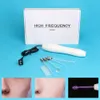 Portable High Frequency Skin Care Acne Violet Ray Facial With 4 Wand Electrodes Tongue Tube Freckle Elimination