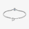 100% 925 Sterling Silver Link Browling Bransoleta tenisowa moda Women Wedding zaręczynowy Akcesoria 2883