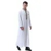 Odzież Etniczna Muzułmańskie Arab Abaya Dubaj Sukienka Solidna arabskie Długie Szaty Dla Mężczyzn Arabia Saudyjska Jubba Thobe Kaftan Bliski Wschód Islamskie Ubrania