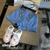 Koreaanse ins kinderen meisjes denim shorts unisex lente zomer prinses broek 2442 v2