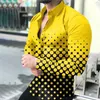 Casual Digital Printing Long Sleeve Tops Men Spring Autumn Fashion Shirts Turn-down Collar Buttoned Shirt Men's Streetwear 220215