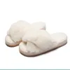 Donne invernali morbido peluche peluche cross -fascia da 3 cm tacco da pelliccia per donne piattaforma da donna per interni