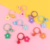 Keychains Fashion Small Candy Flower Keychain Girl Cute Bell Keyring Women Party Bag Jewelry Pendant Trinket Car Key Holder Charms Enek22