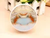 Marble Contact Lens Box With Mirror Marble Stripe Contact Lens Case Travel Glasses Lenses Box Eyes Holder Container