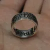 Bocai 100% Real Sold S925 Silver Sieraden Six-Character Mantra Man Retro Persoonlijkheid Goede Geluk Ring voor mannen en vrouwen