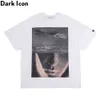 Contrasts Hiphop T-shirt Men Women Summer Crew Neck Hipster Tshirts for Man Black White Tee Shirt 210603