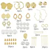 DIY Hoop 10 Pairs Shell Earring Making Kit 5 Styl Retro Eleganckie Perły Kryształowe Pierścienie Skoki Kolczyki Haki dla Kobiet Dziewczyny Biżuteria Dostawy Prezent