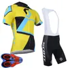 SCOTT Team Ropa Ciclismo Andas Herr cykling Kortärmad tröja Bib Shorts Set Sommar Road Racing Kläder Outdoor Cykel Uniform Sportoverall S210042070