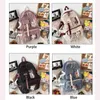 Fashion Nylon Backpack Schoolbags School For Girl Teenagers Casual Children Travel Bags Rucksack Cute Milk Cow 210929