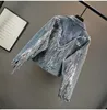 Denim jackor kvinnor höst sequin tofsen street cool jeans coat kvinnlig kort jacka a3741 210428