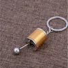 2021 Gear Knob Shift Stick Box Metal Keychain Keyfob Key Rings Fidget Spinner Gearbox Mini Zinc Alloy Car Truck Fast Ship