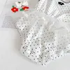 Summer Baby Girls Rompers Clothes Bodysuits Vest Sleeveless Dot + Hair Band Infant Bodysuit 210429