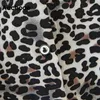 Moda Kobiety Leopard Drukuj Koszula Wyłącz Kołnierz Biuro Sashes Kobiet Z Długim Rękawem Vintage Midi Dress 210413