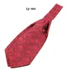 MENS ASCOT TIE Casual Cravat Dress Shirt Suit Wide Slips Men039s Accessories Slips varumärke Neckwear Man Pink Blue Red2974396