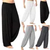 RichKeda Store Nieuwe heren Joggers Broek Casual Sweatpants Solid Color Baggy Broek Belly Dance Yoga Harem Pants Slocks Trendy X0723