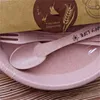 Dzieci kraty dzielenia płyta obiadowe płyty Zestawy niedźwiedź Cartoon Śniadanie Widelec Oryginalność Akcesoria Baby Spoon Household 3 95SX F2