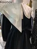 コロバフ韓国のヴィンテージ新しいシックな女性のドレス夏のピーターパン襟のレーシング弓女性のドレスAラインvestidos 2a641 210430
