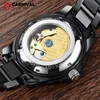 Armbandsur Schweiz Carnival Automatic Mechanical Clock Sapphire Mulitifunction Dial Luminous Waterproof Watch Men C8818G