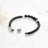 Bangle Echt Leer Crematie Armband Lava Rock Urn Voor As Vrouwen Mannen Memorial Keepsake Jewelry270N