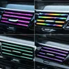 10pcs araba iç kalıplama trim şeridi renkli stil kaplama hava çıkışı otomatik havalandırma kremi dekorasyon etiketleri Accessori281D