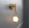 led wall light Gold Color Lamps white glass shade G9 bedroom Bedside Restaurant Aisle Sconce modern bathroom indoor lighting