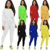 Tute da donna Set da 2 pezzi Tute casual Tuta da jogger Felpe con cappuccio a maniche lunghe + leggings Abiti stampati Primavera Autunno Abbigliamento invernale Abbigliamento sportivo 3613