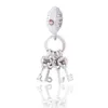 Pasuje do Pandora Bransoletki 20 sztuk Locker Key Dangle Silver Charms Koralik Charm Koraliki na Hurtownie DIY Europejski Sterling Naszyjnik Biżuteria