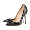 Sukienka Buty Patent Leather High Heel Shoe Sexy Spioste Toe Thin Heels Woman Pumps 2021 33-45 Party Klub