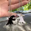 Cute Dinosaur Pendant Couple Necklace for Women Men Fashion Paired Cartoon Charm Neck Chain New Kpop Stainless Steel Accessories G1206