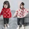 秋の子供用ニットセーターかわいい子供春服クローキーベビー女の子フード付きキッズプルオーバーS 211201