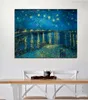 Vincent Van Gogh Artwork Starry Night Over The Desktop Painting Poster Skriv ut Heminredning inramad eller Unframed PhotoPaper material