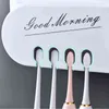 Multi-hanging Toothbrush Holder Automatic Toothpaste Squeezer Dispenser Makeup Storage Rack Bathroom Accessories Sets Home Items 211130