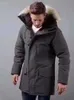 Nowy styl Windproof Men Men Langford Parka Down Jacket White Chaqueton Canadian Fabricat Outdoor Coat