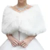 Neck Ties Bröllop Vinter Sjal Vit Faux Fur Cape Wrap Coat Party Shrug Tillbehör Bröllop Tillbehör