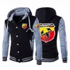 Moletom com Hoodies Moletons Unisex Abarth Impressão Outono Esporte High Street Confortável Harajuku Baseball Uniforme Casaco de Algodão Masculino