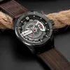 Lyxklocka Märke CURREN Män Militära sportklockor Herr Quartz Dateklocka Man Casual Läder Armbandsur Relogio Masculino