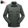 Camicie da uomo in stile militare Camicia tattica Maniche ad asciugatura rapida estiva Abbigliamento militare staccabile Camicie da uomo Abbigliamento da lavoro traspirante 210518